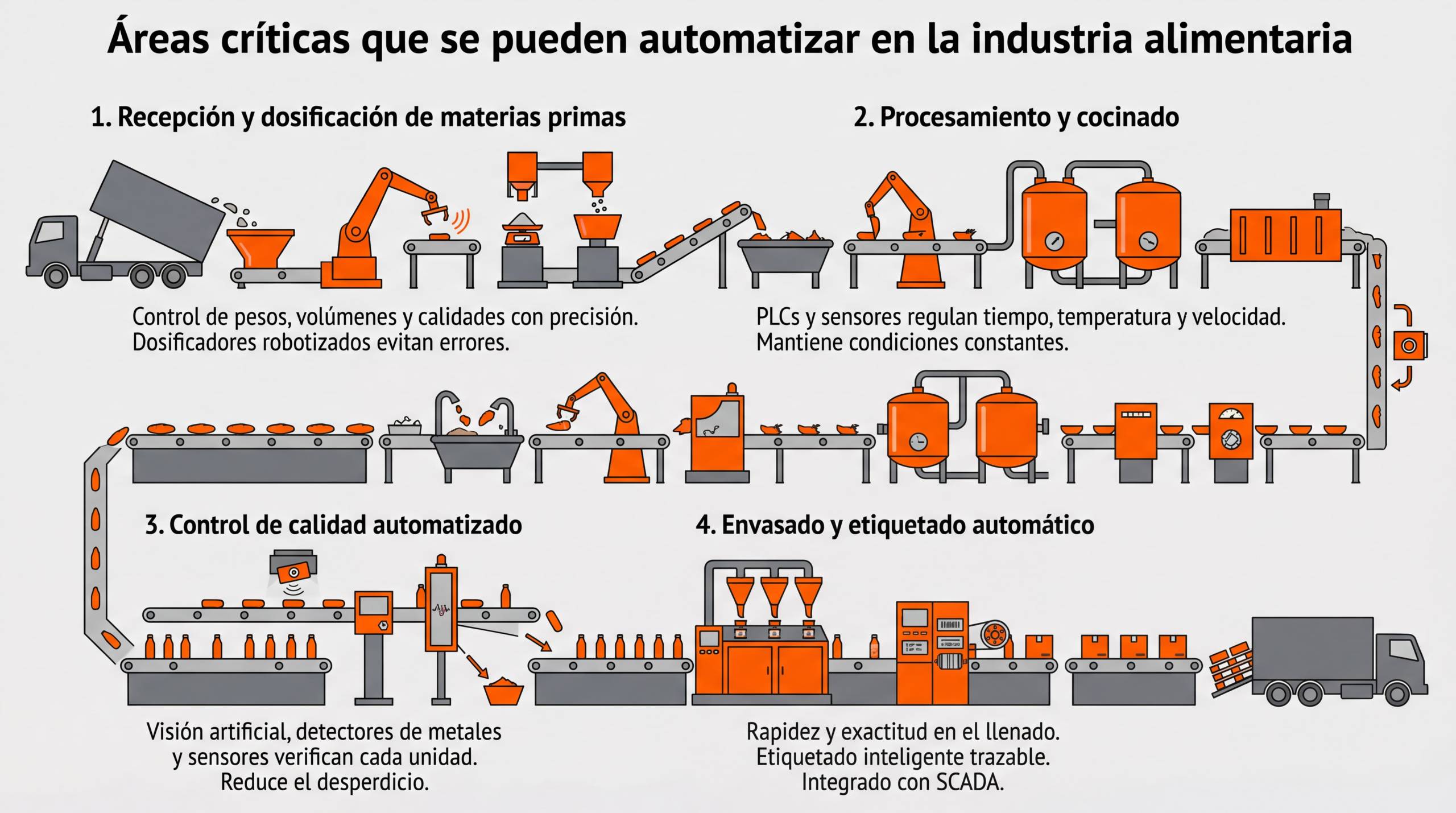 areas que se pueden automatizar en la industria alimentaria