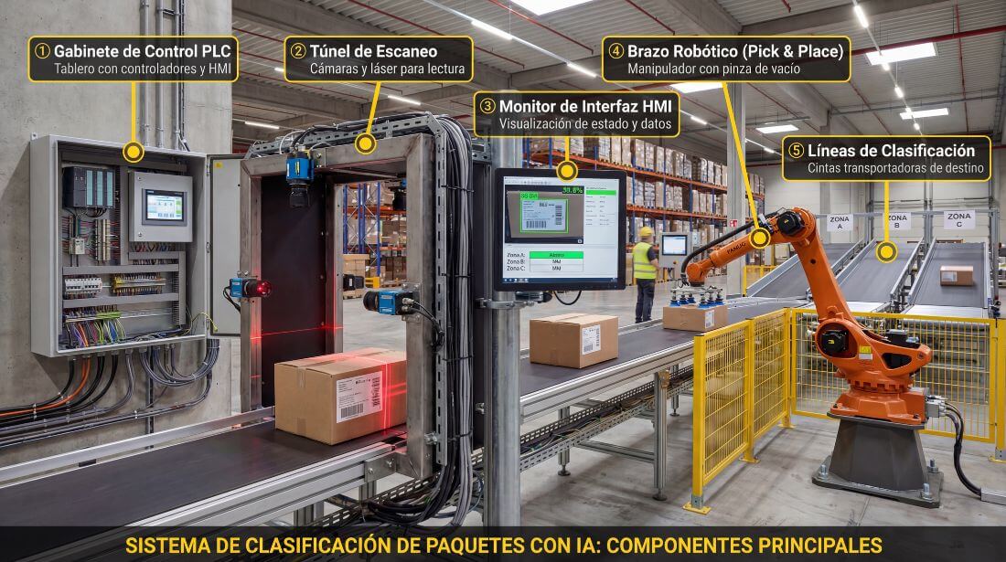 AI technologies applied to parcel sorting
