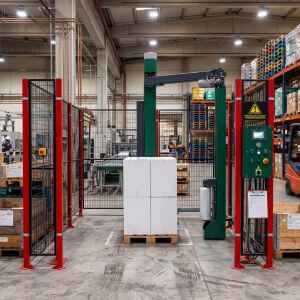 maquina enfardadora de brazo giratorio